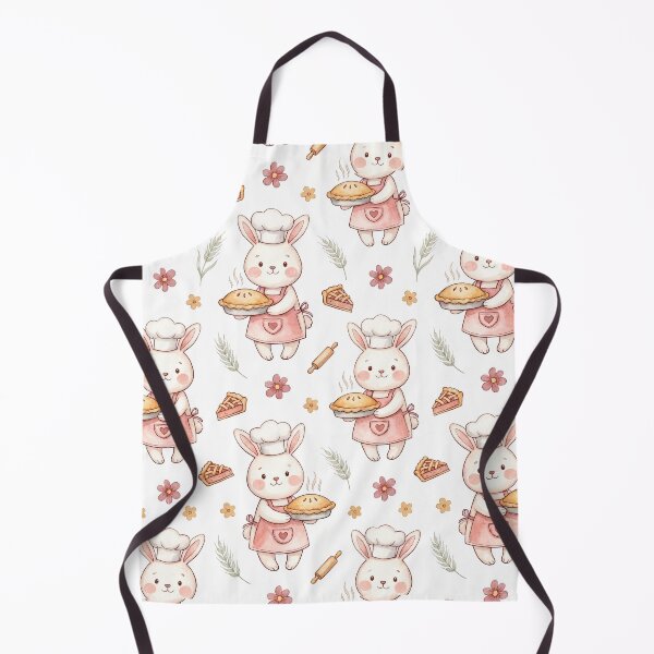 Item preview, Cute Bunny Baker Pattern with Pie and Pastries designed and sold by MegaNovaArt.