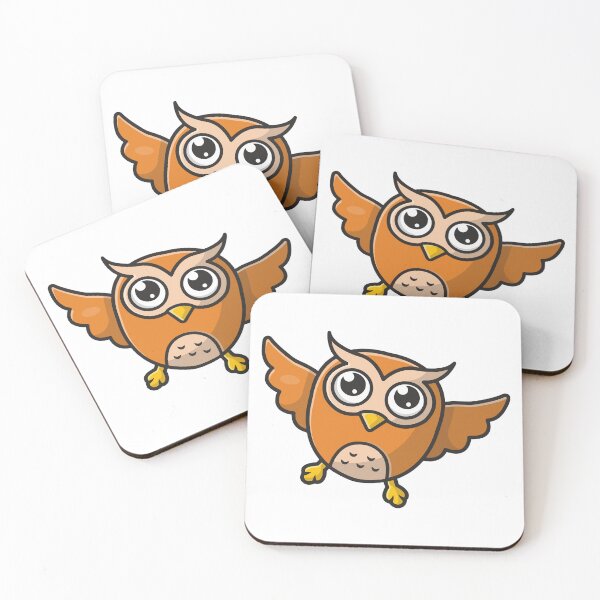 Item preview, Cute Wide Eyed Flying Brown Owl designed and sold by shalbmv.