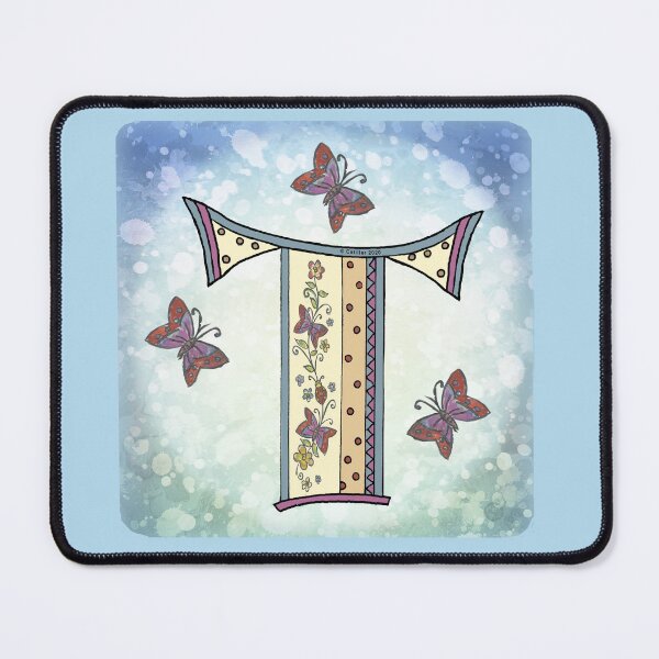 Item preview, Floral letter T Monogram designed and sold by artmuvz.