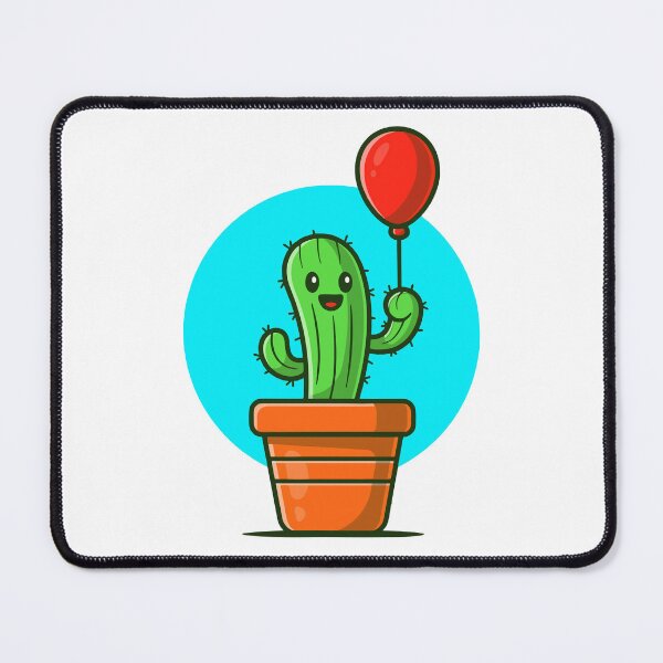 Item preview, Cute Happy Cactus Holding Red Balloon designed and sold by shalbmv.