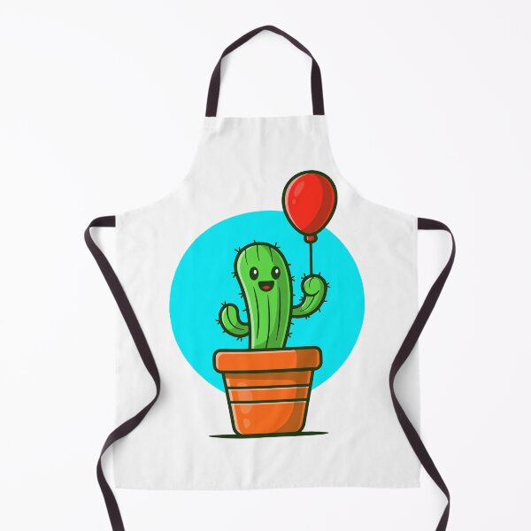 Item preview, Cute Happy Cactus Holding Red Balloon designed and sold by shalbmv.