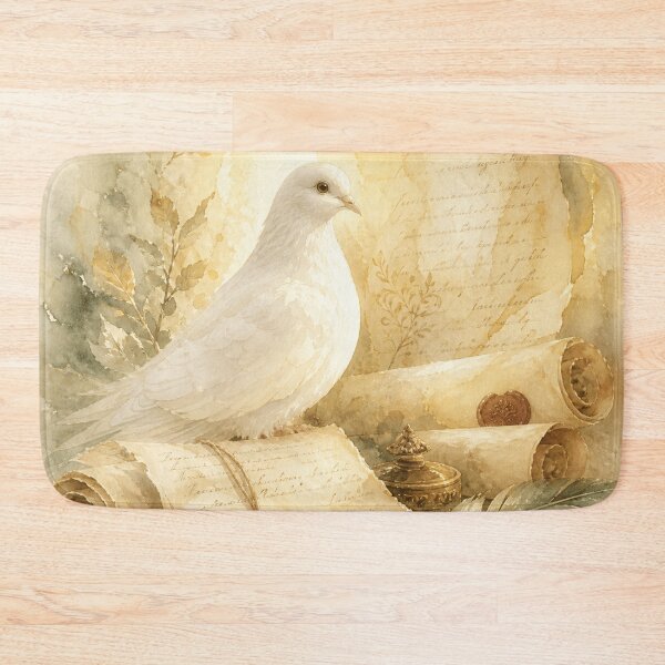 Item preview, Philosopher’s Dove Among Ancient Scrolls designed and sold by WaterBirdArt.