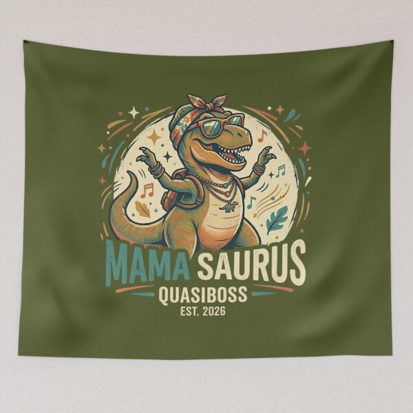 Item preview, Mama Saurus Hippie - Vintage Dinosaur Mom | Official QuasiBoss designed and sold by QuasiBoss.