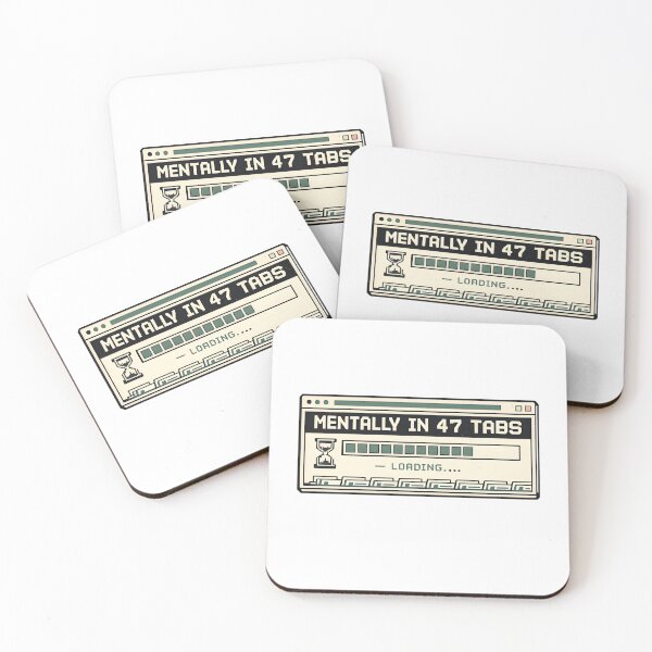 Item preview, Mentally In 47 Tabs | Overthinking Humor Design designed and sold by Papoulias.