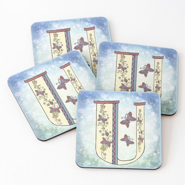 Item preview, Floral letter U Monogram designed and sold by artmuvz.
