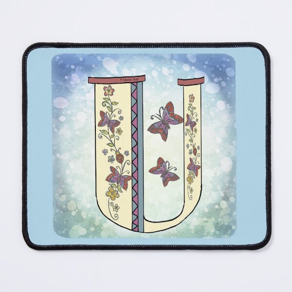 Item preview, Floral letter U Monogram designed and sold by artmuvz.