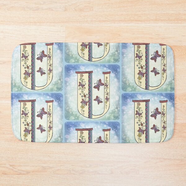 Item preview, Floral letter U Monogram designed and sold by artmuvz.