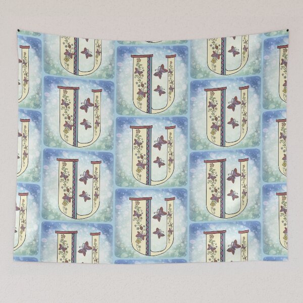 Item preview, Floral letter U Monogram designed and sold by artmuvz.