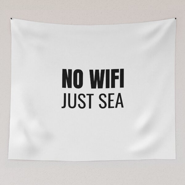 Item preview, No Wifi Just Sea (Black) designed and sold by ShipCrewNation.