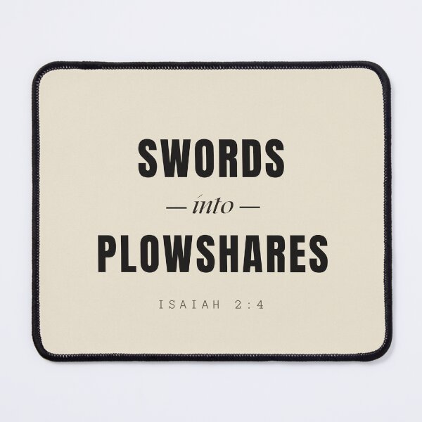 Item preview, Swords into Plowshares – Isaiah 2:4 Minimalist Scripture Design designed and sold by Alt Christian.