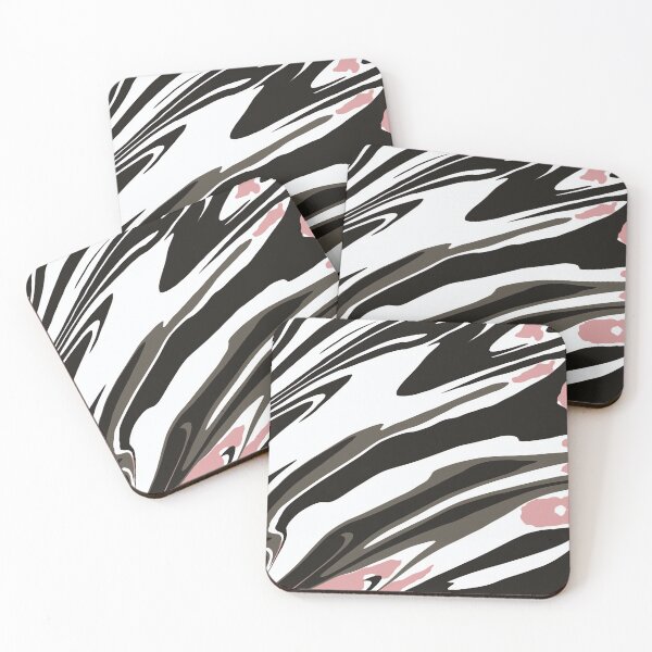 Item preview, Soft Blush & Onyx - Modern Abstract Fluid Waves designed and sold by CaramelCo.