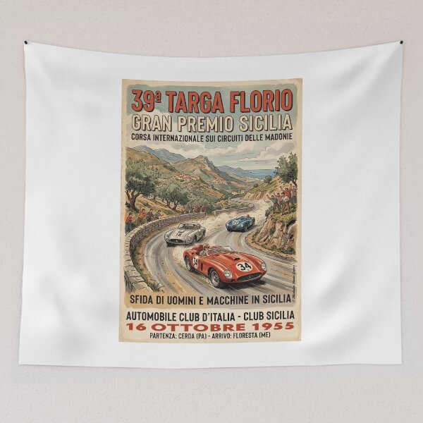 Item preview, Autoracing at Targa Florio 1955 designed and sold by Theodor Decker.