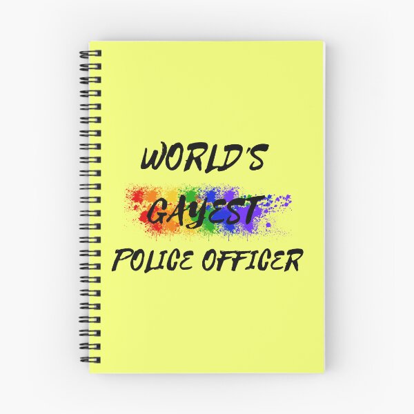 Item preview, World's Gayest Police Officer Gay Joke With Rainbow Colors For Pride Month In Yellow designed and sold by LuckyKermit.