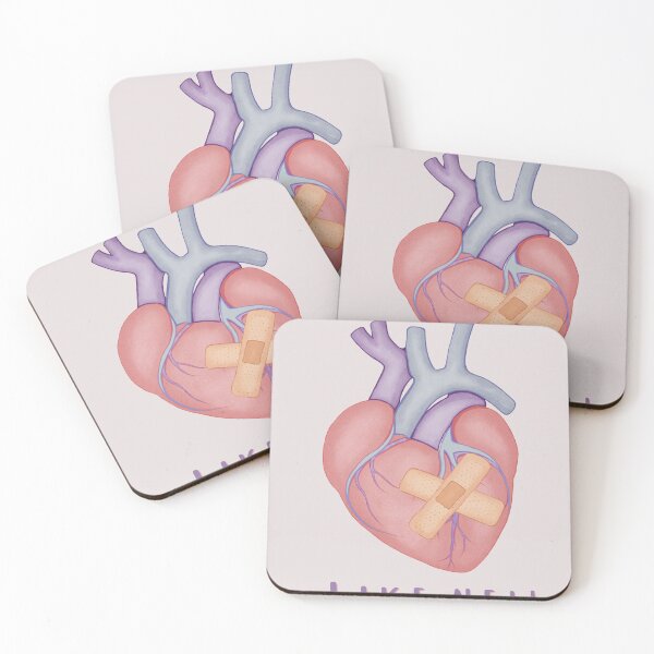 Item preview, Like New — Anatomical Heart With Bandaid Illustration (Light Background) designed and sold by Reverber.arting.