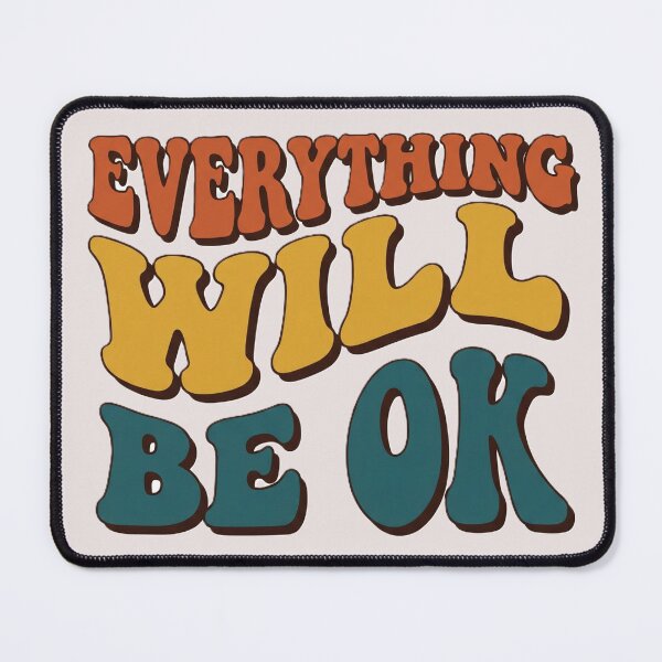 Item preview, Everything Will Be OK Retro Vintage Typography – Positive Affirmation Aesthetic Design. designed and sold by UniqueArtsOnly.