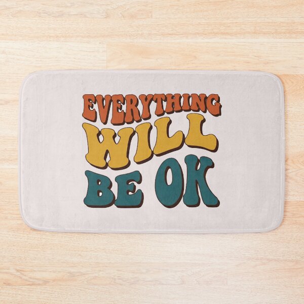 Item preview, Everything Will Be OK Retro Vintage Typography – Positive Affirmation Aesthetic Design. designed and sold by UniqueArtsOnly.