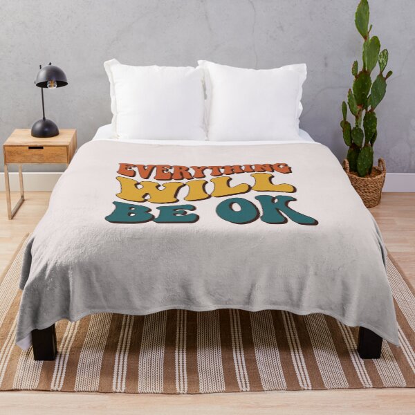 Item preview, Everything Will Be OK Retro Vintage Typography – Positive Affirmation Aesthetic Design. designed and sold by UniqueArtsOnly.