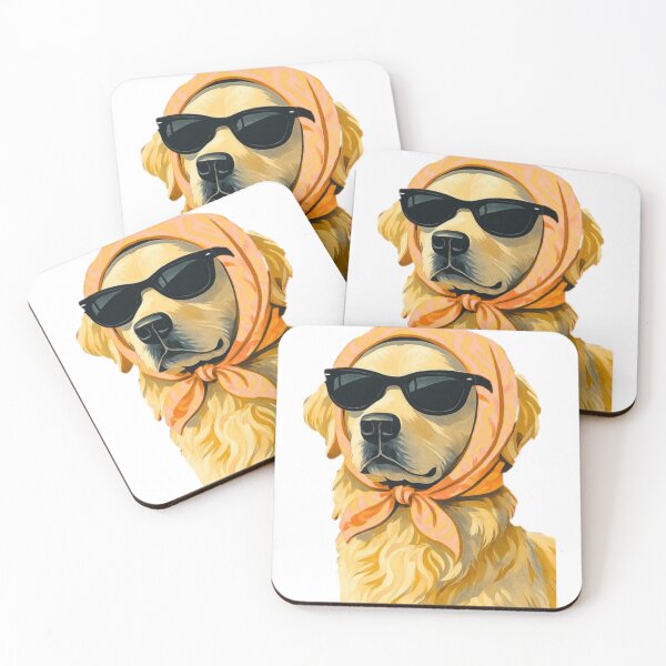 Item preview, Retro Retriever | Vintage Summer Scarf Dog designed and sold by Theartistictale  _.