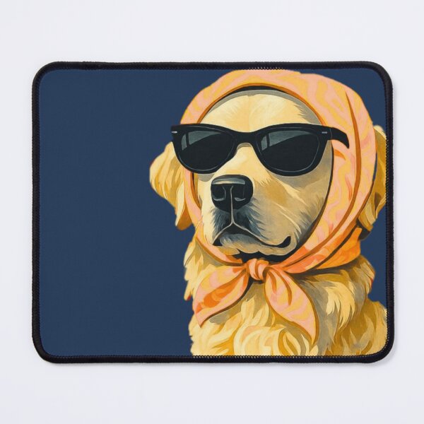 Item preview, Retro Retriever | Vintage Summer Scarf Dog designed and sold by Theartistictale _.