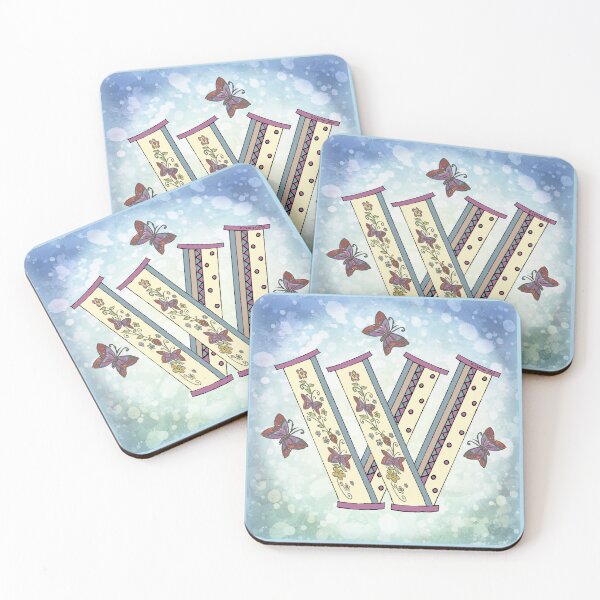Item preview, Floral letter W Monogram designed and sold by artmuvz.
