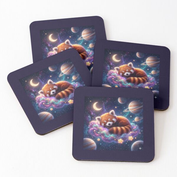 Item preview, ​The Nebula Sleeper - Cozy Red Panda in Space. designed and sold by JoyNest = "The nest of joy".