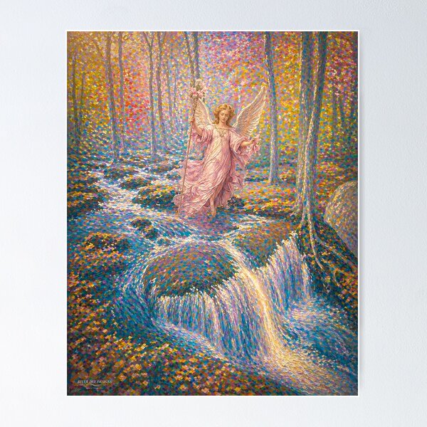 Item preview, Angel at the Waterfall's Peak designed and sold by RiverDeeDesigns.