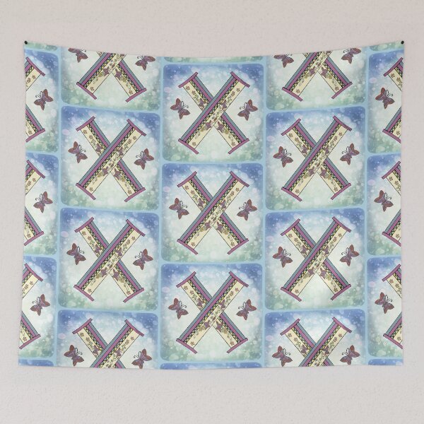 Item preview, Floral letter X Monogram designed and sold by artmuvz.