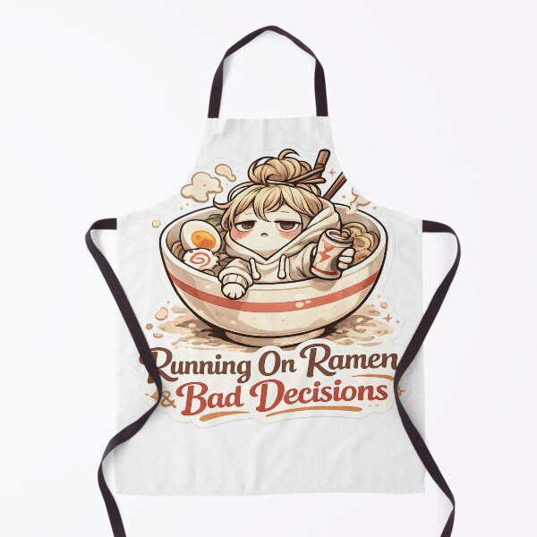 Item preview, Running On Ramen And Bad Decisions Cozy Japanese Food Aesthetic designed and sold by StickyGuys.