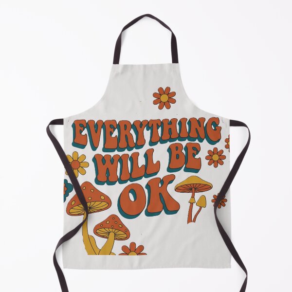 Item preview, Everything Will Be OK Mushroom Design – Retro Cottagecore Positive Quote Aesthetic. designed and sold by UniqueArtsOnly.