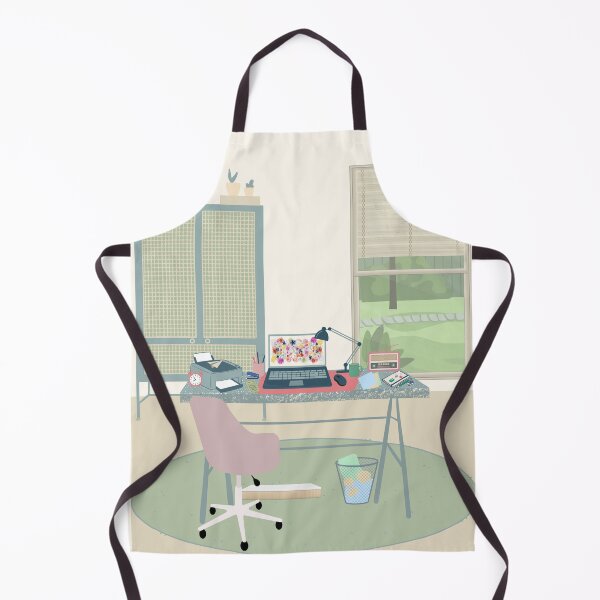 Item preview, Pastel Aesthetic Home Office Illustration designed and sold by HBBS DESIGNS.