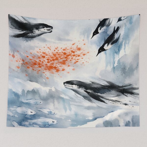 Item preview, Glacial Currents with Antarctic Ocean Life designed and sold by WildlifeInc.