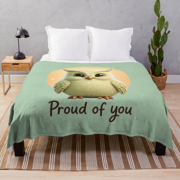 Item preview, Cute Owl Proud of You Positive Affirmation Art designed and sold by MegaNovaArt.