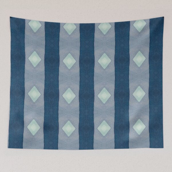 Item preview, Watercolor Style Vertical Diamond and Stripe Pattern designed and sold by Vileprint.