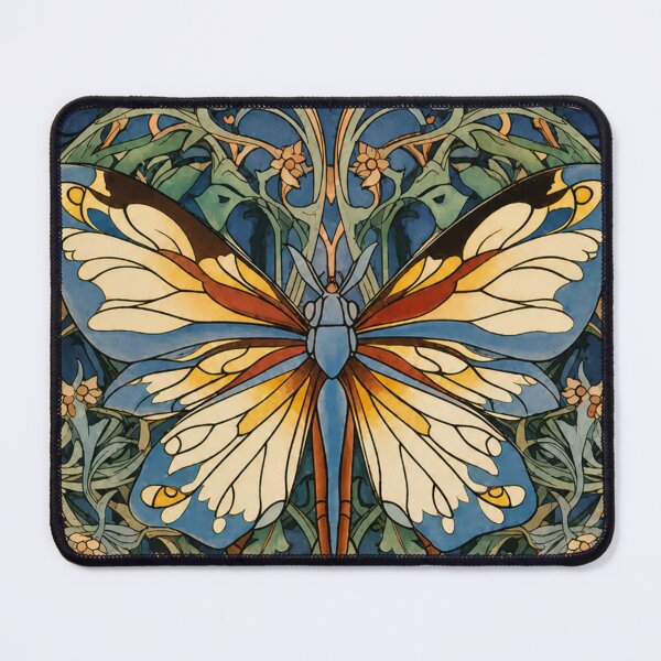 Item preview, Butterfly Art Nouveau Poster Vintage Botanical Design for Home Decor Lovers designed and sold by RickE.