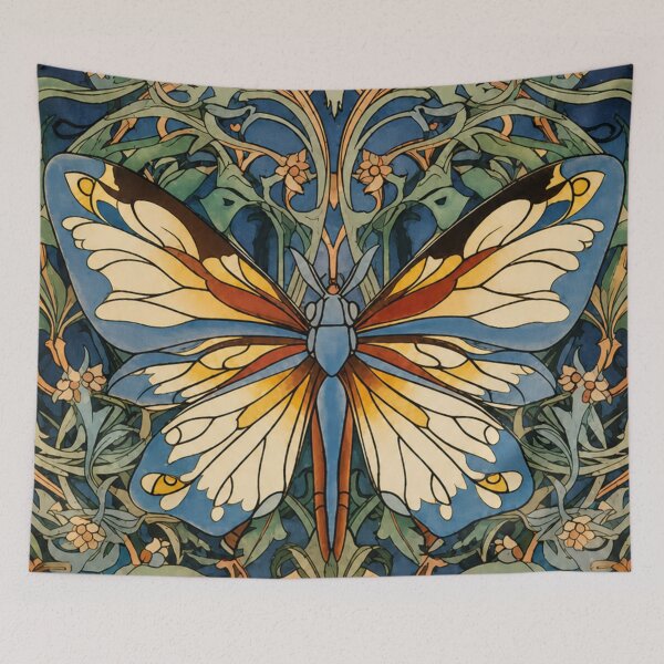 Item preview, Butterfly Art Nouveau Poster Vintage Botanical Design for Home Decor Lovers designed and sold by RickE.