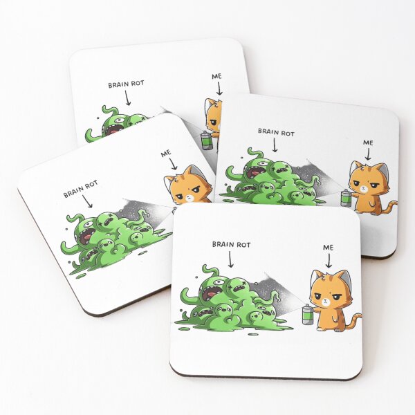 Item preview, Brain Rot vs Me Funny Cat Meme - Internet Culture Art designed and sold by JossDesign15.