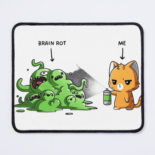 Item preview, Brain Rot vs Me Funny Cat Meme - Internet Culture Art designed and sold by JossDesign15.