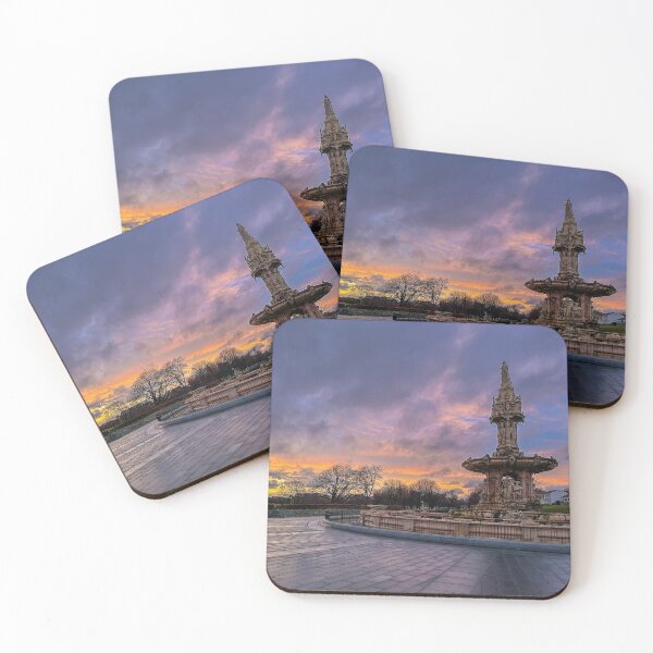 Item preview, Sunset at the Doulton Fountain (Queen Victoria) on Glasgow Green designed and sold by Trevor and Photos.