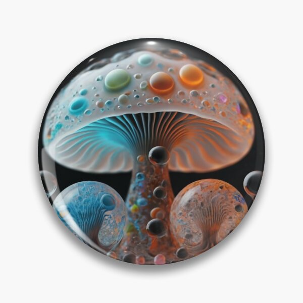 Item preview, FUNGUS AMONG US Funky Glass Art Inspired Colorful Strange Mushrooms & Marbles  designed and sold by BadassBazaar.