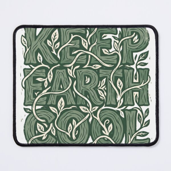 Item preview, Keep Earth Cool Eco Design – Nature Typography Environmental Aesthetic. designed and sold by UniqueArtsOnly.