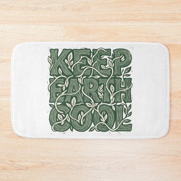 Item preview, Keep Earth Cool Eco Design – Nature Typography Environmental Aesthetic. designed and sold by UniqueArtsOnly.