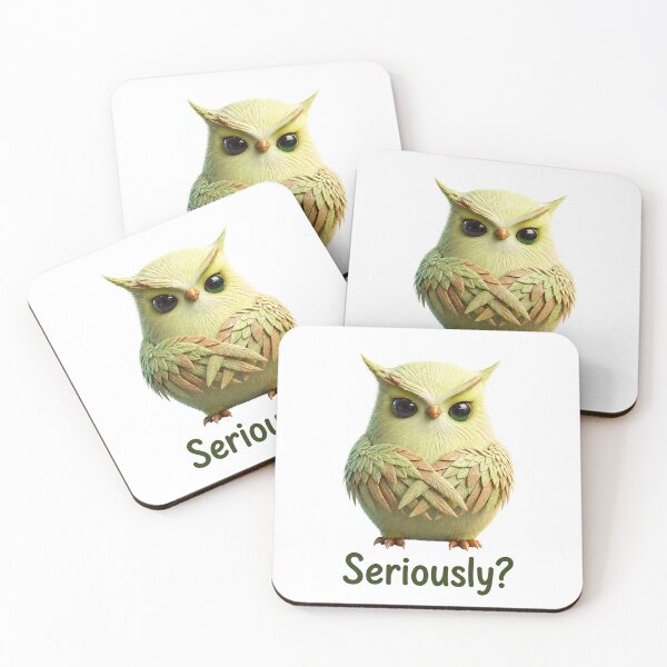 Item preview, Seriously Cute Owl Attitude Illustration designed and sold by MegaNovaArt.