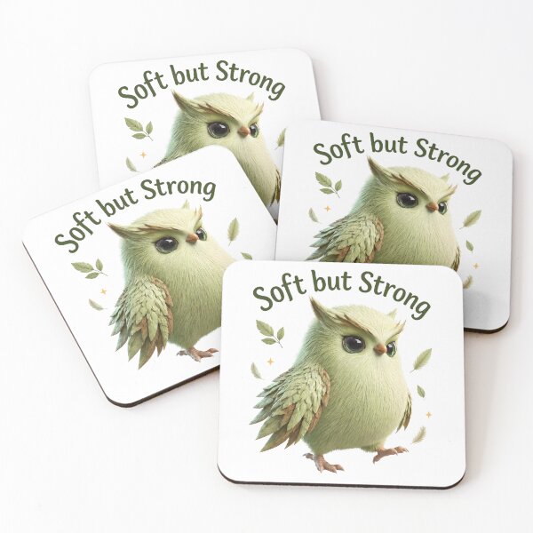Item preview, Soft but Strong Cute Owl Illustration designed and sold by MegaNovaArt.