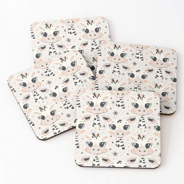 Item preview, Cute Kawaii Giraffe Pattern with Big Eyes designed and sold by MegaNovaArt.