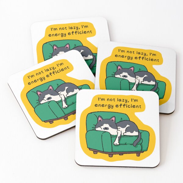 Item preview, Relaxed Cat Mastering the Art of Energy Saving Living designed and sold by TheCozyCarrier.