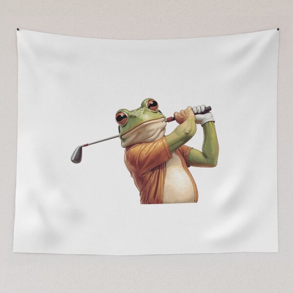Item preview, Confident Frog Golfer – Funny Golf Champion Illustration designed and sold by MarekoraStudio.