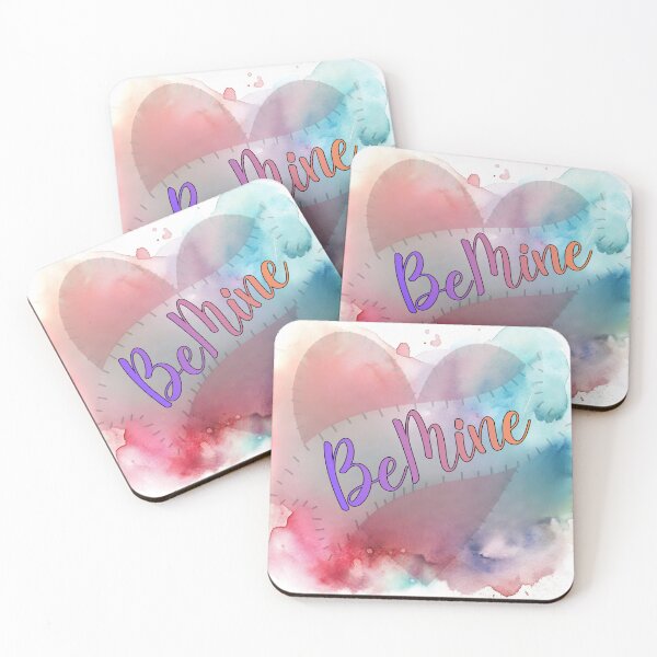 Item preview, Be Mine | Romantic Watercolor Typography Heart Design designed and sold by Angellacelin.