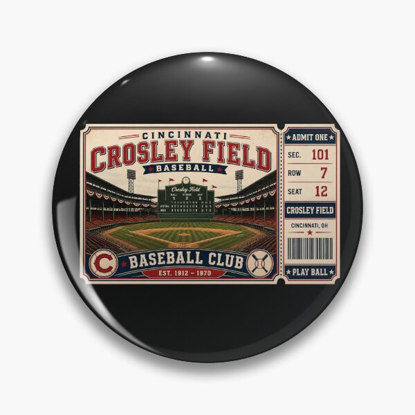 Item preview, Crosley Field Cincinnati Vintage Baseball Shirt, Retro Ballpark ticket , Old Stadium Tee designed and sold by GhostDawgs.