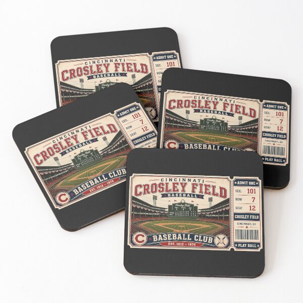 Item preview, Crosley Field Cincinnati Vintage Baseball Shirt, Retro Ballpark ticket , Old Stadium Tee designed and sold by GhostDawgs.