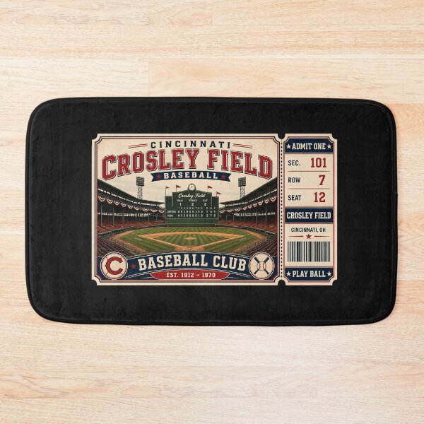 Item preview, Crosley Field Cincinnati Vintage Baseball Shirt, Retro Ballpark ticket , Old Stadium Tee designed and sold by GhostDawgs.